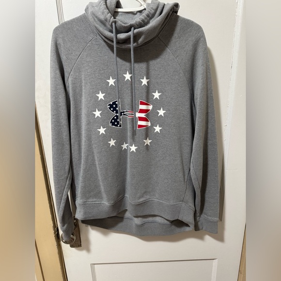 Under Armour Patriotic Gray Women's Hoodie - Picture 1 of 4